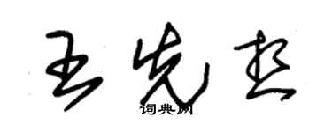 朱锡荣王先想草书个性签名怎么写