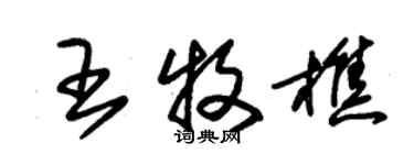 朱锡荣王牧樵草书个性签名怎么写