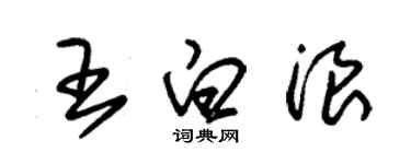 朱锡荣王白浪草书个性签名怎么写