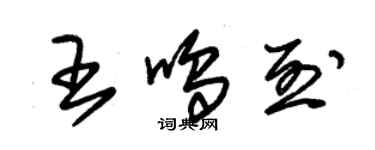 朱锡荣王呜烈草书个性签名怎么写