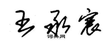 朱锡荣王承宸草书个性签名怎么写