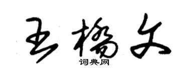 朱锡荣王桥文草书个性签名怎么写