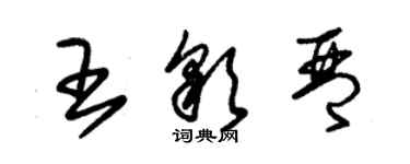 朱锡荣王彩琴草书个性签名怎么写