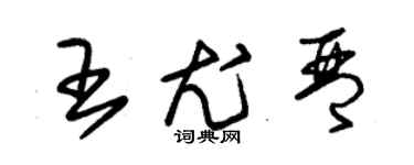 朱锡荣王尤琴草书个性签名怎么写