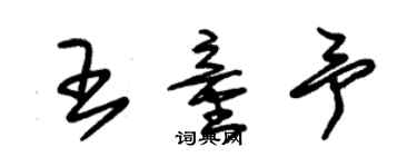 朱锡荣王童予草书个性签名怎么写