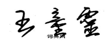 朱锡荣王童灵草书个性签名怎么写