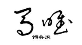 曾庆福马唯草书个性签名怎么写