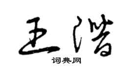 曾庆福王潜草书个性签名怎么写