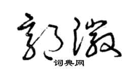曾庆福郭徽草书个性签名怎么写