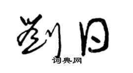曾庆福刘日草书个性签名怎么写