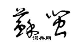 曾庆福苏闽草书个性签名怎么写
