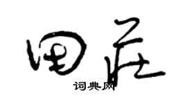 曾庆福田庄草书个性签名怎么写