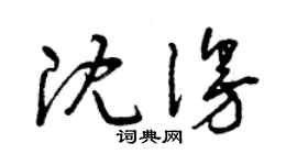 曾庆福沈漫草书个性签名怎么写
