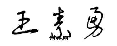 曾庆福王素勇草书个性签名怎么写