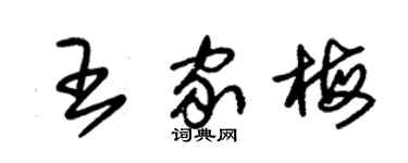 朱锡荣王家梅草书个性签名怎么写