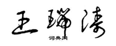 曾庆福王瑞涛草书个性签名怎么写