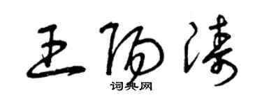 曾庆福王阳涛草书个性签名怎么写