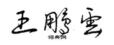 曾庆福王鹏云草书个性签名怎么写