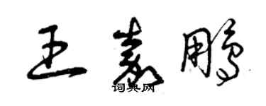 曾庆福王嘉鹏草书个性签名怎么写