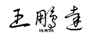 曾庆福王鹏达草书个性签名怎么写