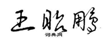 曾庆福王昭鹏草书个性签名怎么写