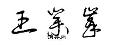 曾庆福王业峰草书个性签名怎么写