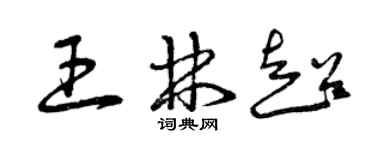 曾庆福王林超草书个性签名怎么写