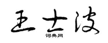 曾庆福王士波草书个性签名怎么写