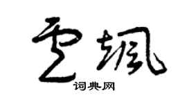 曾庆福卢飒草书个性签名怎么写
