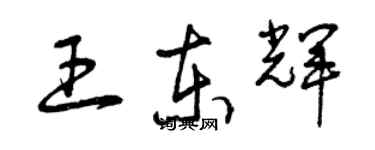 曾庆福王东辉草书个性签名怎么写