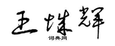 曾庆福王城辉草书个性签名怎么写