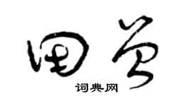 曾庆福田曾草书个性签名怎么写