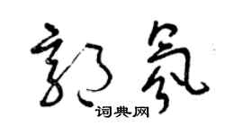 曾庆福郭氛草书个性签名怎么写