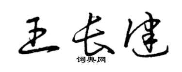 曾庆福王长健草书个性签名怎么写