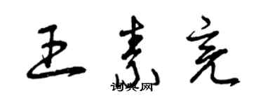曾庆福王素亮草书个性签名怎么写