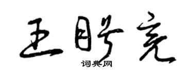 曾庆福王盼亮草书个性签名怎么写