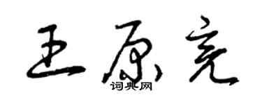 曾庆福王原亮草书个性签名怎么写