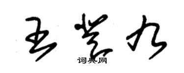 朱锡荣王登九草书个性签名怎么写