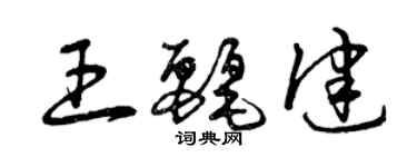曾庆福王丽健草书个性签名怎么写