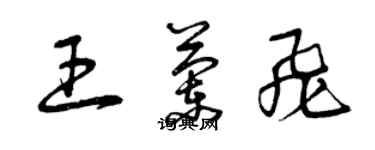 曾庆福王兰飞草书个性签名怎么写