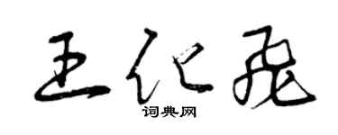 曾庆福王化飞草书个性签名怎么写