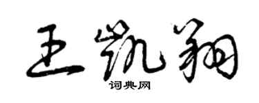 曾庆福王凯翔草书个性签名怎么写