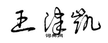 曾庆福王津凯草书个性签名怎么写