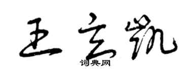 曾庆福王玄凯草书个性签名怎么写