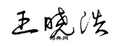 曾庆福王晓浩草书个性签名怎么写