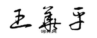 曾庆福王华平草书个性签名怎么写