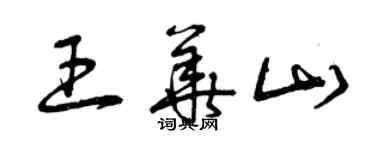 曾庆福王华山草书个性签名怎么写