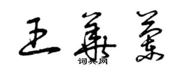 曾庆福王华兰草书个性签名怎么写