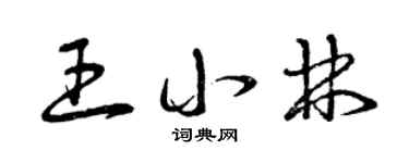 曾庆福王小林草书个性签名怎么写
