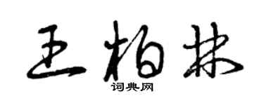 曾庆福王柏林草书个性签名怎么写
